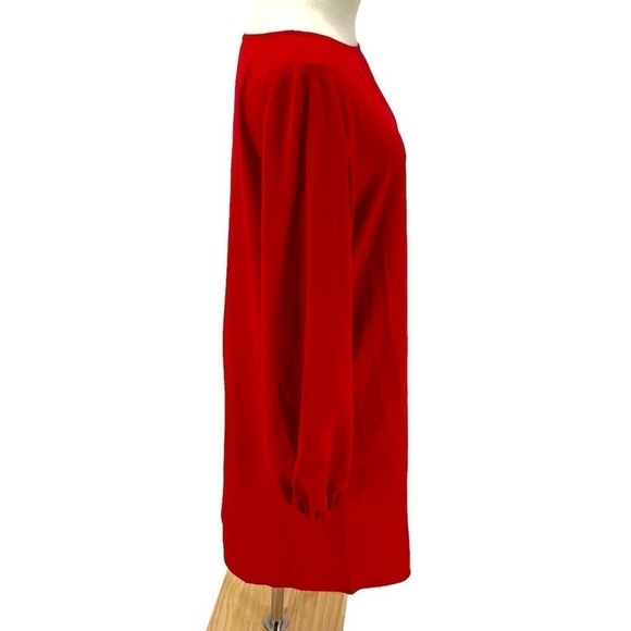 SHEIN Red Balloon Sleeve Mini Dress Size Large Women's - Picture 6 of 7